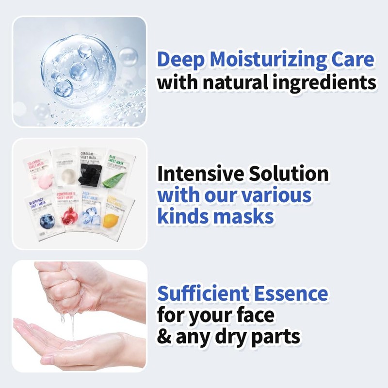 EUNYUL [PACK OF 40] Purity Sheet Mask Pack 8 types