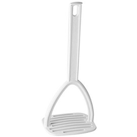 FACKELMANN 24283 Potato Masher Blanca Kitchen Tool Plastic Potato Press for Coated Pots and Pans (Colour: White) Quantity: 1 Piece