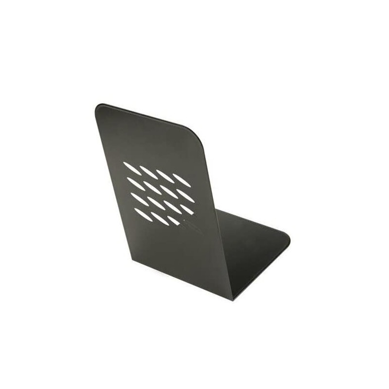 Q-Connect L-Shaped Metal Bookend - Pack of 2, Black