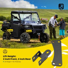 YHTAUTO 2 inch Front and Rear Leveling Lift Brackets w/Hardware Kit Compatible with Honda Rincon 650 2003-2005, Rincon 680 2006-2016, Suspension Leveling Lift Kit Set of 4