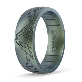 Enso Rings x Chris Burkard Silicone Rings - Comfortable and Flexible - Molten - Volcanic Ash - Size 8