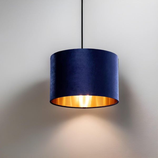 CGC Lighting CGC Lighting Modern Velvet 30cm Drum Ceiling Lamp