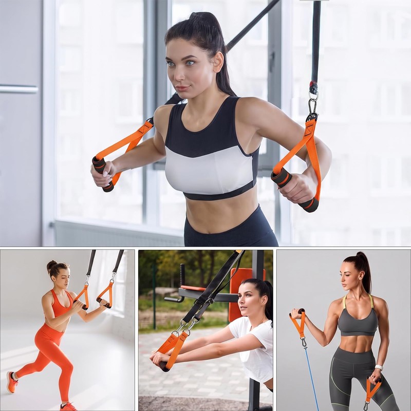 flintronic Resistance Bands Handle, Exercise Band Handles Cable Machine Attachment,