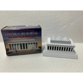 LINCOLN MEMORIAL WHITE DIE CAST METAL COLLECTIBLE PENCIL SHARPENER NEW / BOX