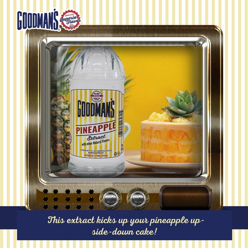 Goodman's Natural Pineapple Extract - Gluten-Free, Non-GMO, Kosher, Low Carb