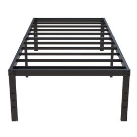 Upcanso 18 Inch Twin XL Bed Frames, Metal Platform Twin XL Bed Frame with High Storage, Eassy Assembly 2,500 Lbs Heavy Duty Bedframes, Black