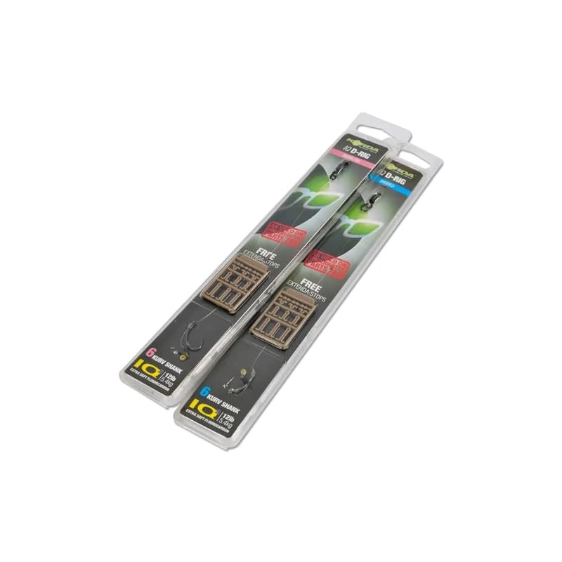 Ready Tied Carp Rigs IQ D-Rig: Size 8: Barbed