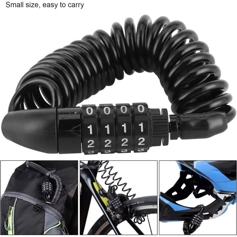 L&T Candado Para Casco De Motocicleta Cerradura De Cable Pequeño