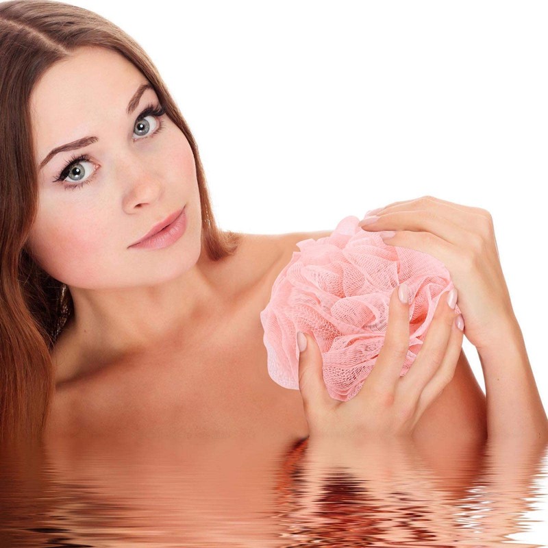 4 paquetes de esponjas de baño, 60 g/pcs esponja exfoliante