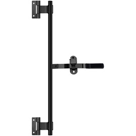 Hicarer Cam Bar Lock Enclosed Trailer Door Latch, Zinc Plated, Single Hinge Point for Folding Ramp Door, RV Hauler Fold Down Door(36 Inch,Black)