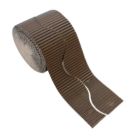 Bright Ideas Corrugated Border Rolls, Brown, 10cm x 7.5m. BI8201.