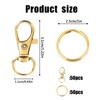 AUGSUN 100PCS Gold Swivel Clasps Lanyard Snap Hooks with Key