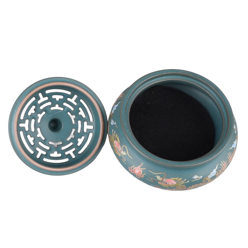 Incense Burner Ceramic Colour Enamel Exquisite Pattern Retro Incense Cone