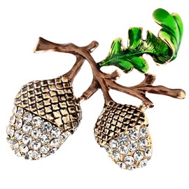 Ladies Brooches Vintage Rhinestone Crystal - Elegent Pins Colourful Brooch Trees Jewelry Breast Pin for Decorations Novel Gorgeous Elegant Style UB2825