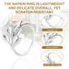 Napkin Rings,12 PCS Silver Napkin Rings Set,Table Decoration Napkins Rings,Table