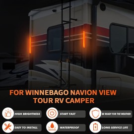 Alpha Rider For Winnebago Navion View Tour RV Camper 12" ATC LED Stop Brake Light Replaces 151076-01-000,Water Resistant & High Brightness Design For Rain, Snow, Fog & Night