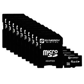 Synergy Digital 4GB Micro SDHC Secure Digital Memory Cards, Compatible with HTC One Mini Cell Phone - Class 10, 20MB/s - Pack of 10
