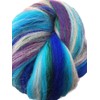 Shimmer Sapphire - Merino Wool/Silk/Trilobal Mix for Needle Felting, Wet