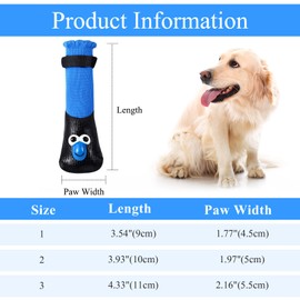 Udebohe Non Slip Waterproof Dog Socks: High Elasticity Knitted Dog Shoes for Hardwood Floor to Prevent Scratching - Warm Pet Paw Protector Snow Winter for Medium Large Dogs