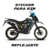 Kit Sticker Reflejantes Rin Italika Dm150 R19 R17 + Regalo