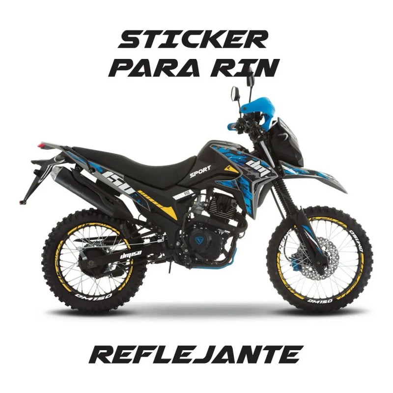 Kit Sticker Reflejantes Rin Italika Dm150 R19 R17 + Regalo