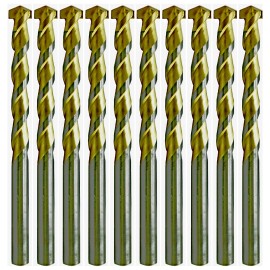 HF Masonry Drill Bit Set 5/32" Carbide Tip Titanium Drill Concrete Brick Rock 10Pcs