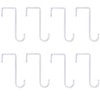 Gutapo 8 Pack White Vinyl Fence Hooks, 2 x 6