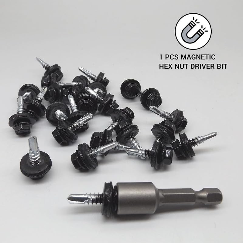 (Pack of 150) Metal Roofing Screws 3/16" x 3/4" (4.8