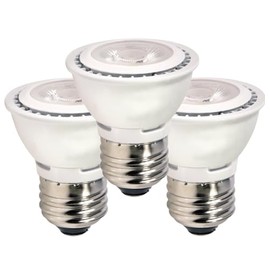 Diodesy- HR16 LED Flood Spotlight Bulb 7W 530 Lumen E26 Medium Base 3000K Soft White Ideal for Track & Recessed Lighting 120V 35° Beam Angle Dimmable Enclosed Fixture Rated White Finish Pack of 3