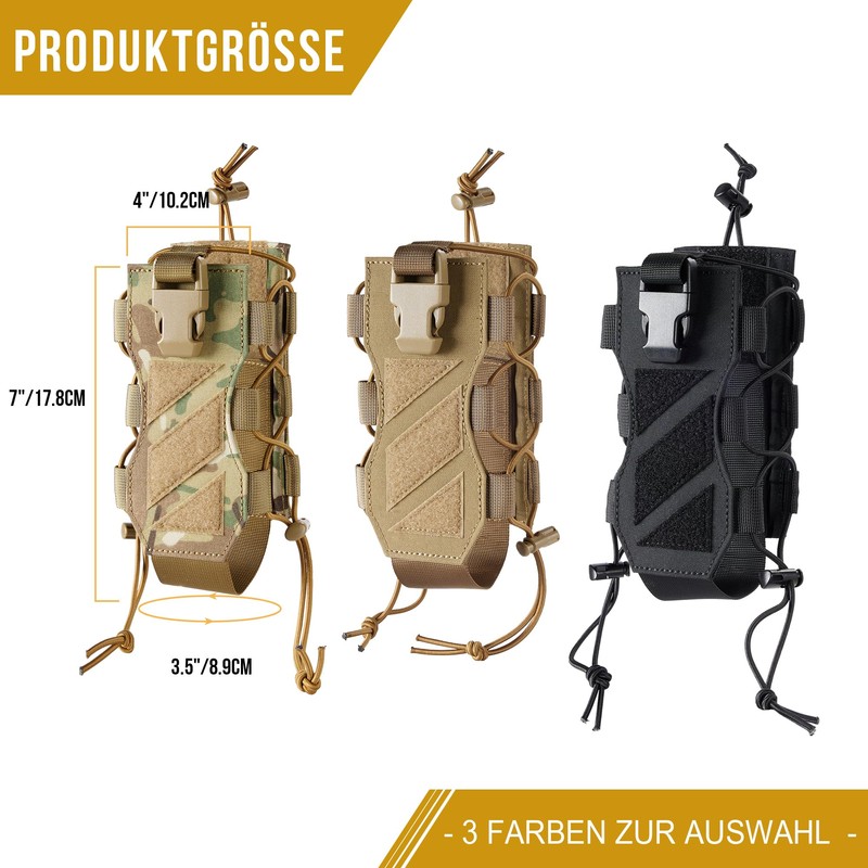 OneTigris Water Bottle Holder MOLLE Field Bottle Bag Carrier Extreme