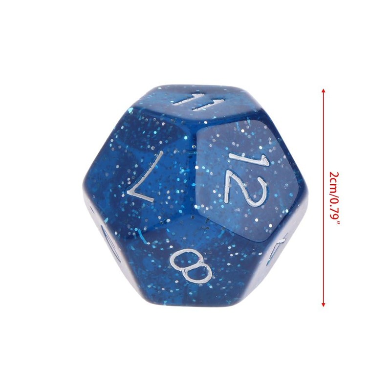 YUNAWU Multicolor 12 Sided Resin Dice Astrology Tarot Constellation Divination