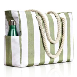 NCKIHRKK Beach Bag Large Waterproof Beach Bag Large XXL Family Versatile Women's Shopper Swimming Bag Sauna Bag Beach Travel Bag Tote, Green