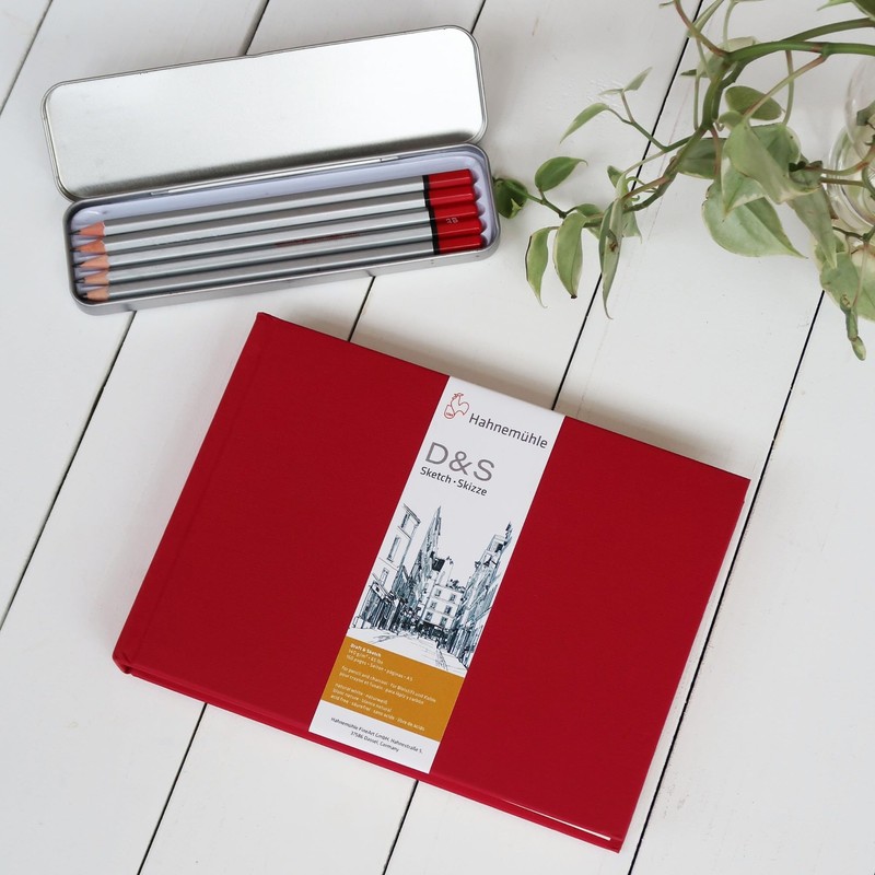 ハーネミューレ(Hahnemühle) スケッチブック D&S スパイラル A5 横 80枚 HM-10628208
