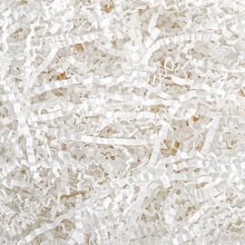 2 LB Crinkle Cut Paper Shred Filler, White Crinkle Paper Shredded Paper Stuffing for Gift Wrapping Baskets Box Filling Birthday Father's Day Gifts Wedding Anniversary Christmas