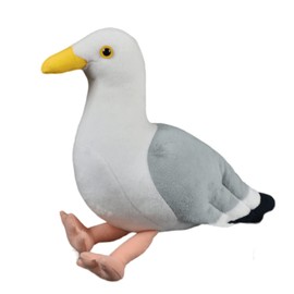 FRANKIEZHOU Realistic Seagull Stuffed Animal-Gray 8.27",Yellow-Billed Seagull Plush Toy, Bird Stuffed Animal,Soft Toy for Boy,Girl Toys,Gifts for Kids, Baby Gift, Cry Babies,Home Decor,Hugging Toy
