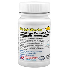 Industrial Test Systems Sensafe 481015 Peroxide Test Strip, Low Range, 50 Seconds Test Time, 0.05-4 ppm Range (Bottle of 50)