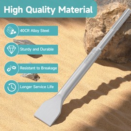 Flat Chisel with SDS Max Shank, 14 Inch Long 2 Inch Wide, Ideal for Removing Concrete Bricks Stones Masonry