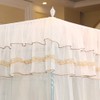 KIMISS Bed Curtain Bed Canopy White Polyester Luxury Princess Four