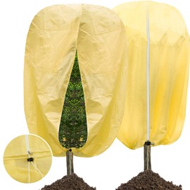 Huge Tree Cover Freeze Protection, 1PCS 71" x 83" Plant Covers Frost Protection Bags Round Top Shrub Covers Winter Plant Protector Frost Blankets for Outdoor Plants Fruits with Zipper and Drawstring