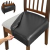 KIDOACOW Soft Leather Chair Seat Covers Dining Chairs Set of