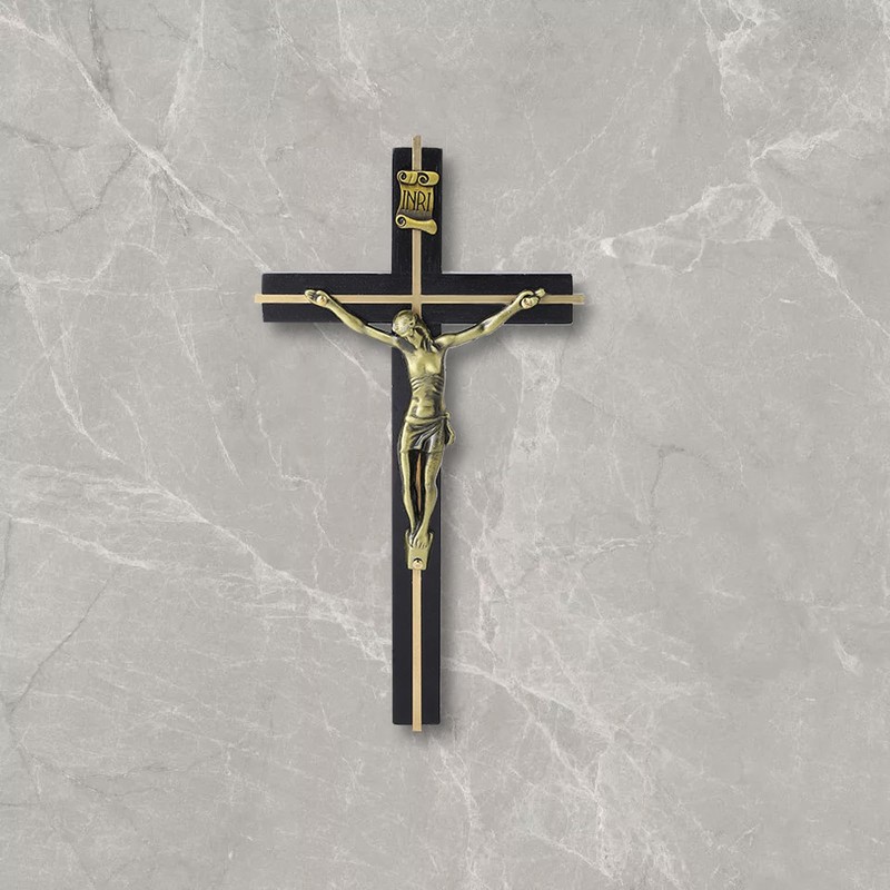 VINETEN Cross | Crucifix Wall Cross | Handmade Black Gold