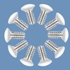 60Pcs Sliver 3/8 Inch Long 6-32 Thread White Wall Plate
