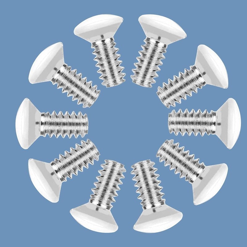 60Pcs Sliver 3/8 Inch Long 6-32 Thread White Wall Plate