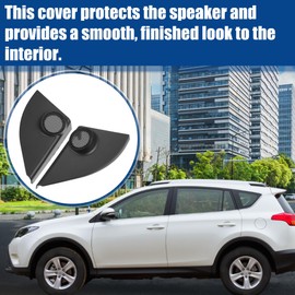 ACROPIX Car Door Tweeter Speaker Panel Cover Trim Fit for Toyota RAV4 2013 2014 2015 2016 2017 2018 - Pack of 2 Black
