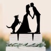 YAMI COCU Wedding Cake Toppers With Dog Party Engagement Decoration
