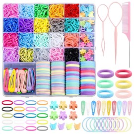 1543 PCS Accesorios para Cabello Niña, Conjunto Completo Kit para Peinar Niñas, Durable y hermoso, no Daña el Cabello, Viene con Una Caja de Almacenamiento Portátil, Adecuada para Niños y Mujeres