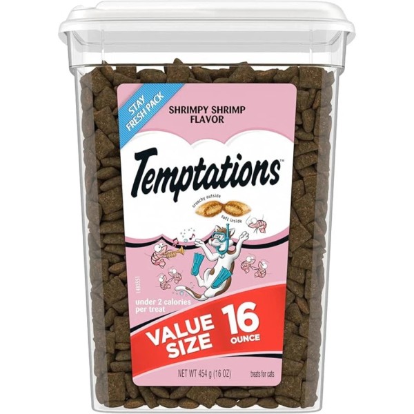 TEMPTATIONS Classic Cat Treats - Crunchy and Soft, 16 Oz.