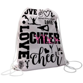 JYTAPP Cheer Bag Cheerleading Drawstring Bag Gifts for Cheerleading Lovers Cheerleader Gift Bag Cheer Stuff Cheer Team Gifts