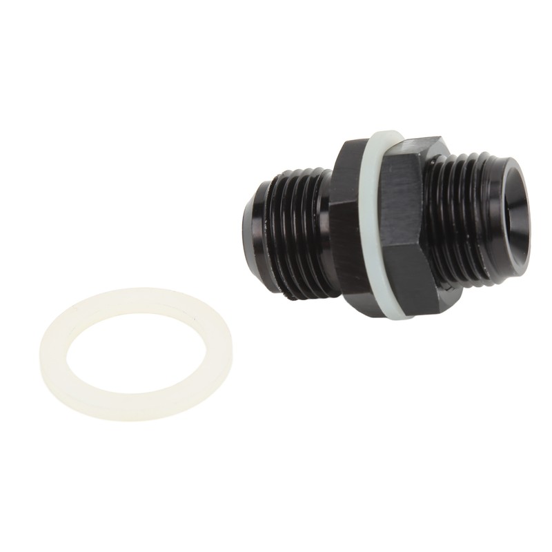 Fuel Cell Bulkhead Fitting with PTFE Washer Black Anodized 6061‑T6