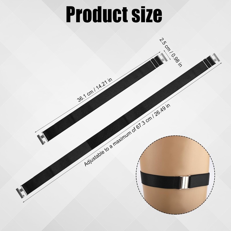 Mikovivi 2pcs Thigh Garters for Women, Adjustable Thigh Garter Belts